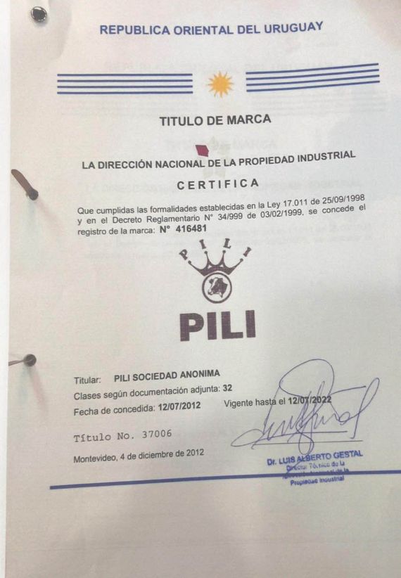Liquidación Concursal Pili s.a.