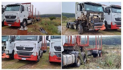 3 Camiones tractor y 5 semi-remolques