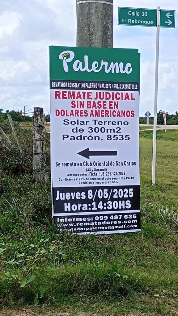 Solar de terreno de 300 m2 en Balneario Buenos Aires