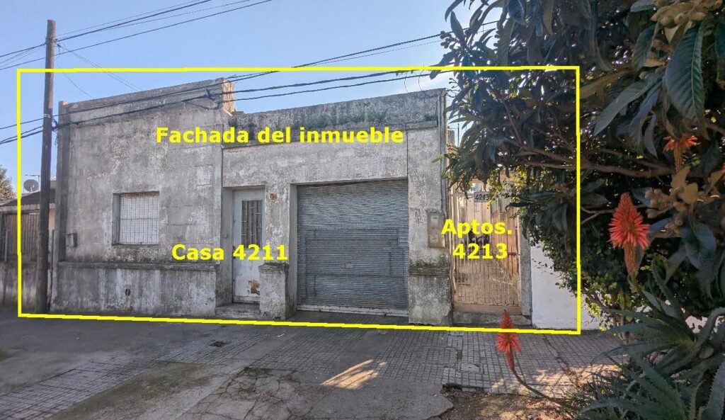 Casa y tres apartamentos en un solo padrón